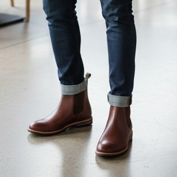 NISOLO Javier Chelsea Boot – Brandy Leather – Men’s Size 12.5 NEW in box - Picture 14 of 14